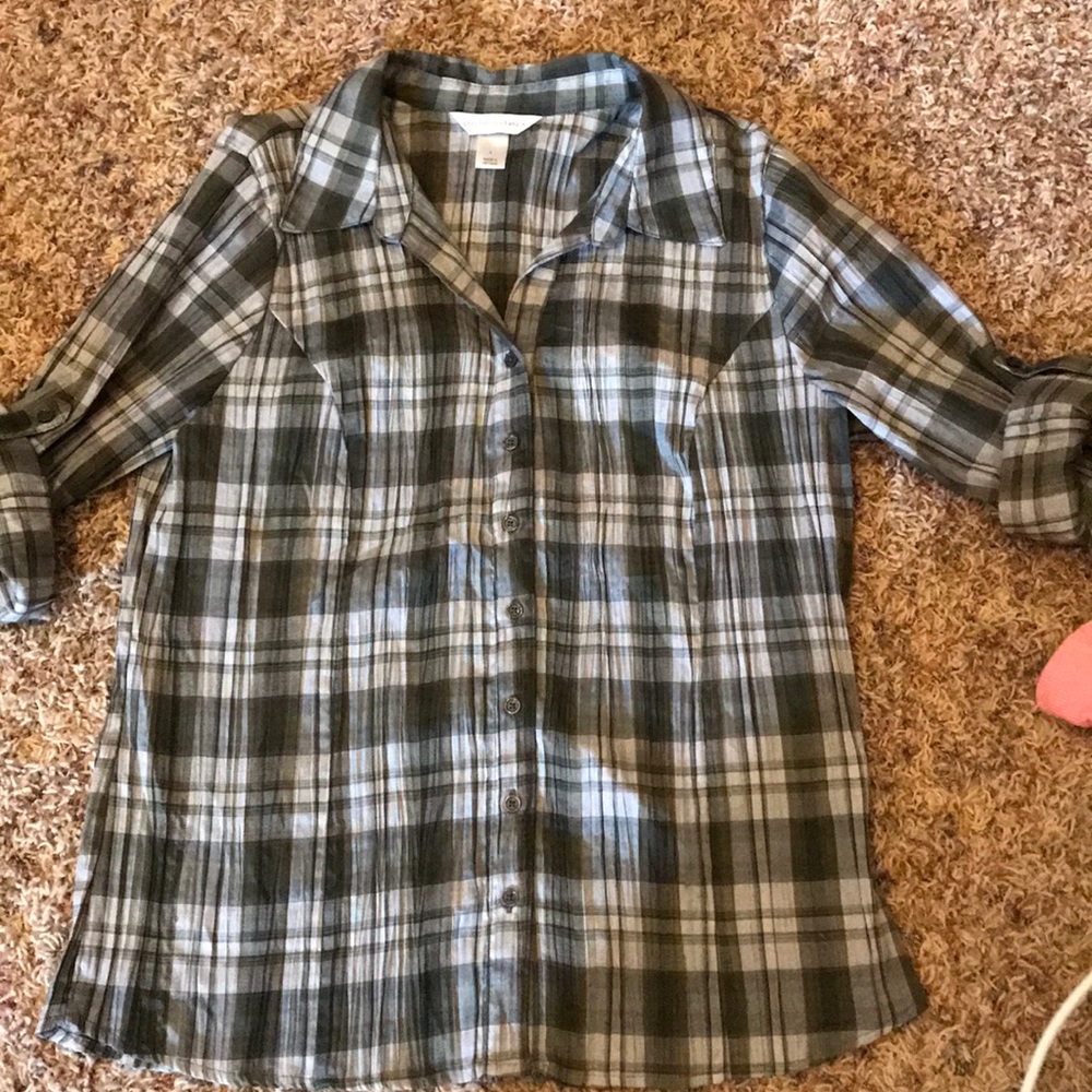 Flannel- like button down